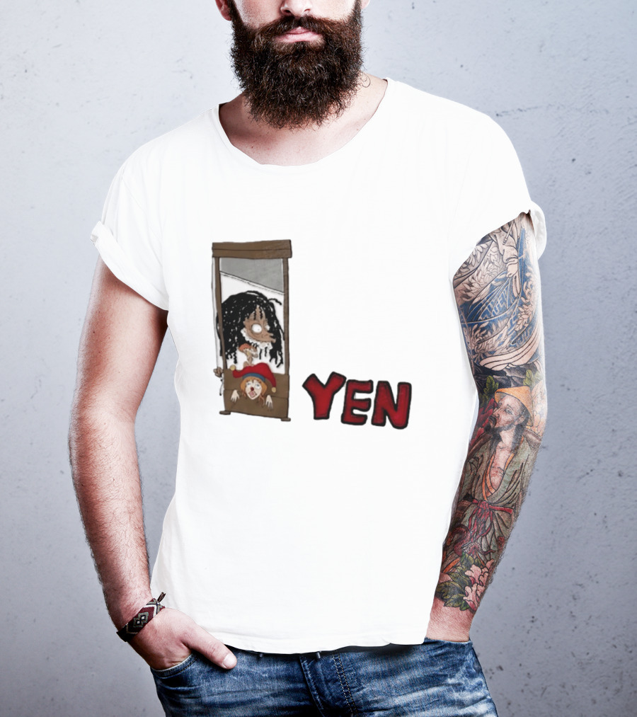Yen Guillotine Clown Head Cartoon T-Shirt