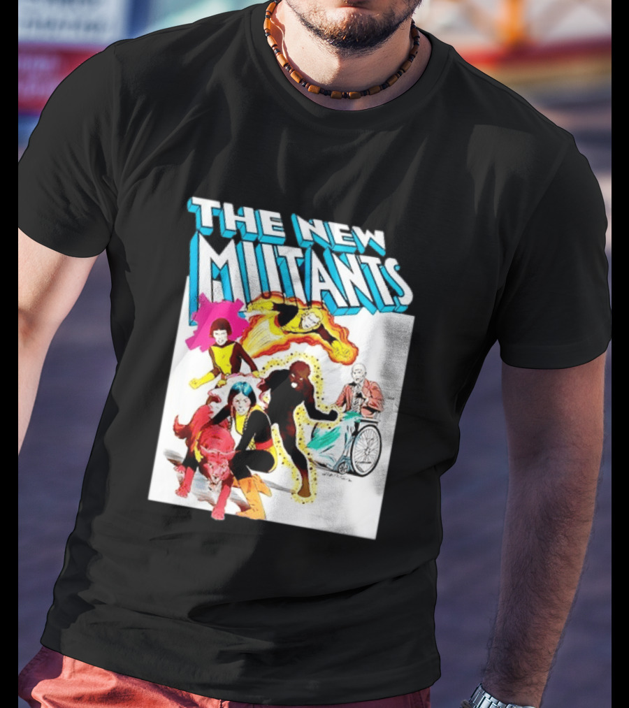 The New Mutants Marvel Comic Book Cover Featuring Iconic Characters T-Shirt