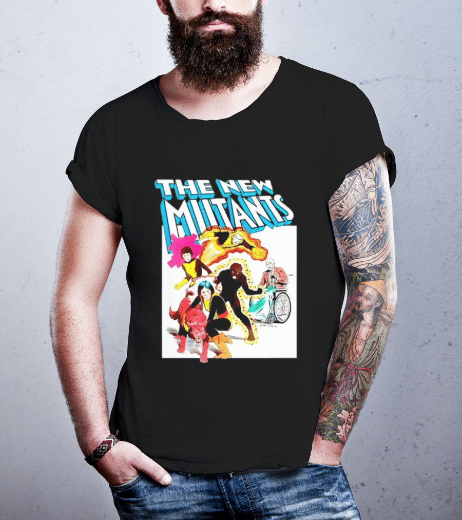 The New Mutants Marvel Comic Book Cover Featuring Iconic Characters T-Shirt