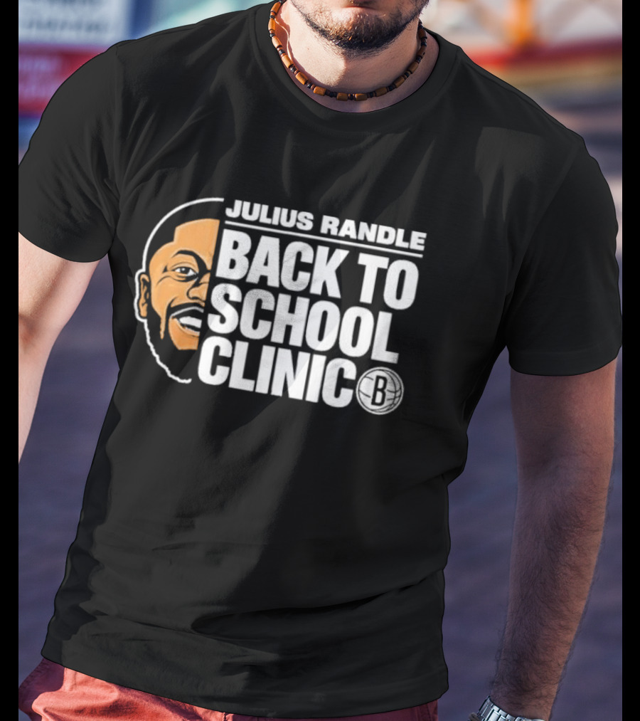 Julius Randle Back To School Clinic Special Event With Iconic Basketball T-Shirt