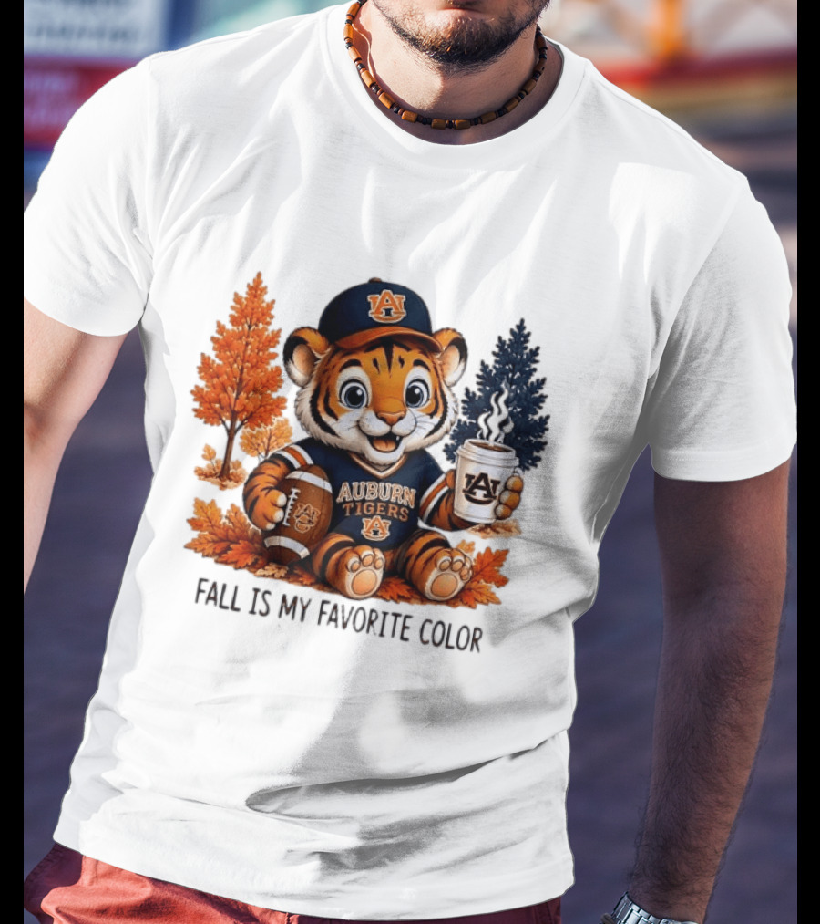 Auburn Tigers Fall Is My Favorite Color Football And Coffee Tiger T-Shirt