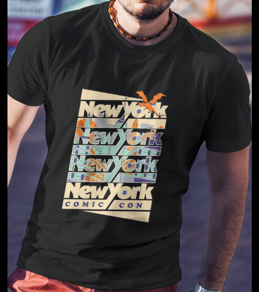 New York Comic Con Modern Skyline Dragon NYCC T-Shirt