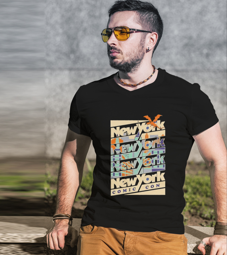 New York Comic Con Modern Skyline Dragon NYCC T-Shirt