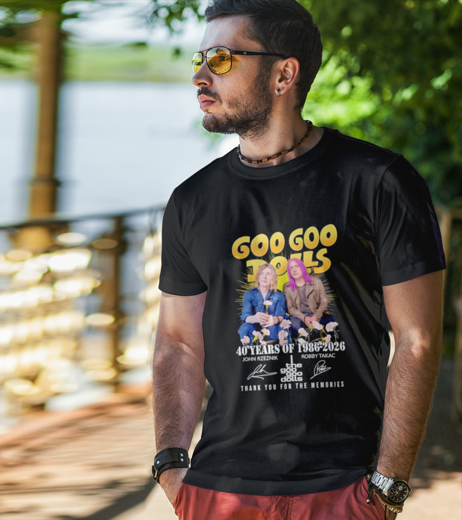 Goo Goo Dolls 40 Years 1986 2026 John Rzeznik Robby Takac Thank You For The Memories T-Shirt