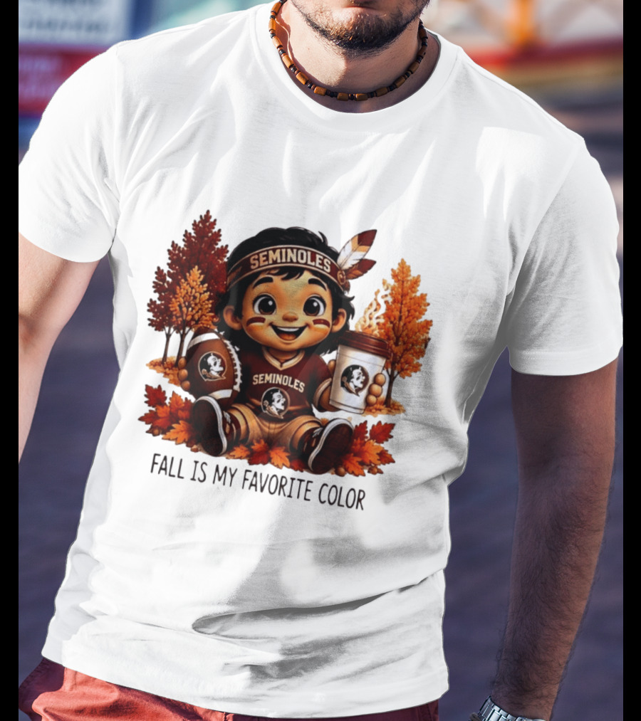 Florida State Seminoles Fall Is My Favorite Color Leaves Football Coffee Toddler T-Shirt