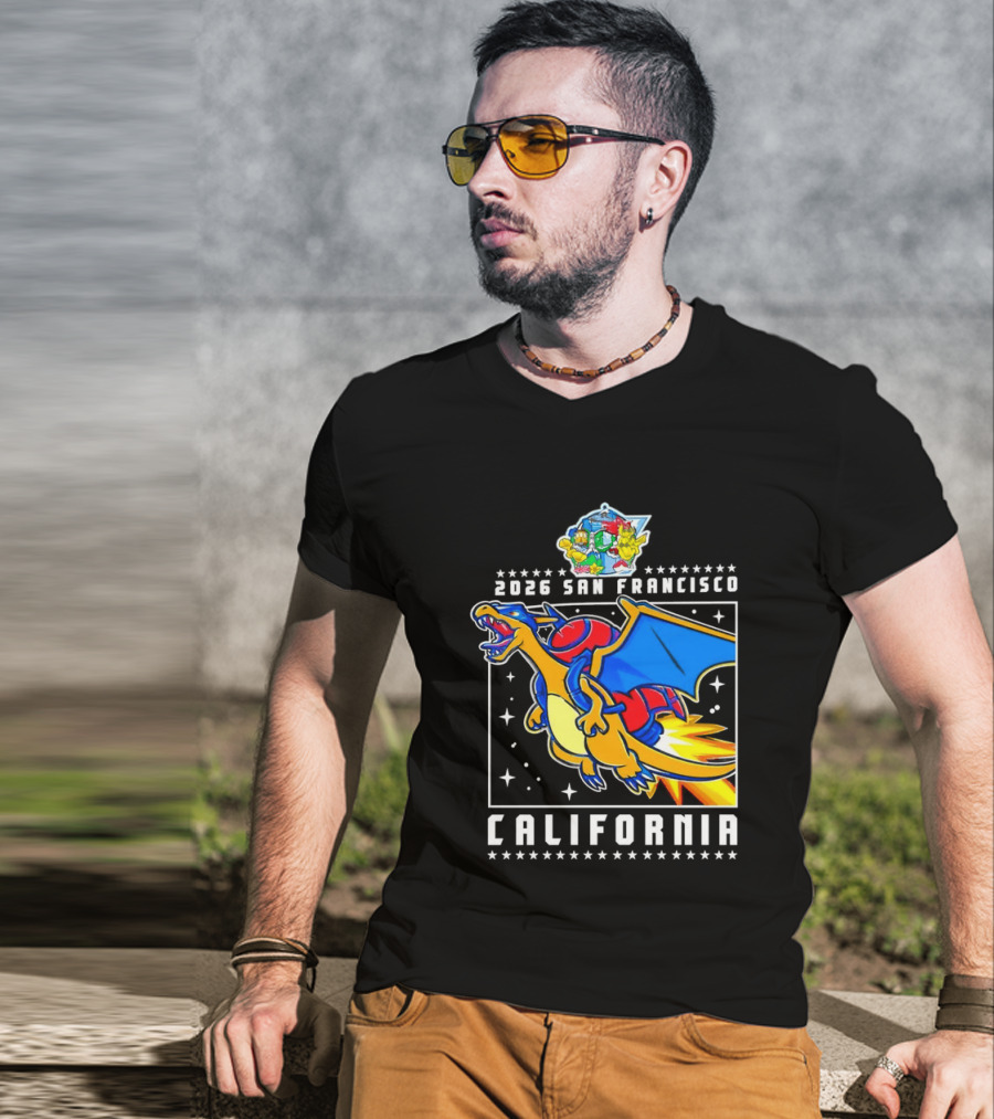Pokémon Worlds 2026 Charizard San Francisco California T-Shirt