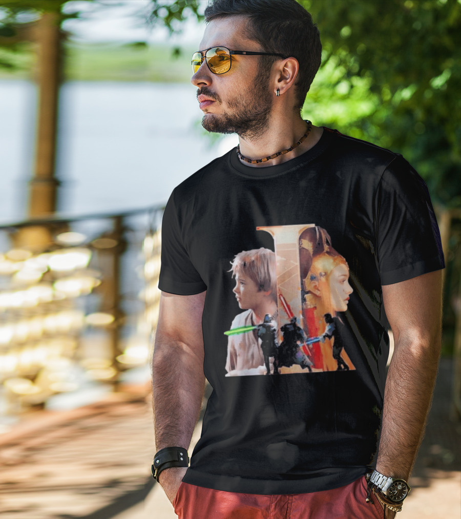 Rebel Scums The Phantom Menace 25th Anniversary Celebration With Iconic Characters And Lightsabers T-Shirt
