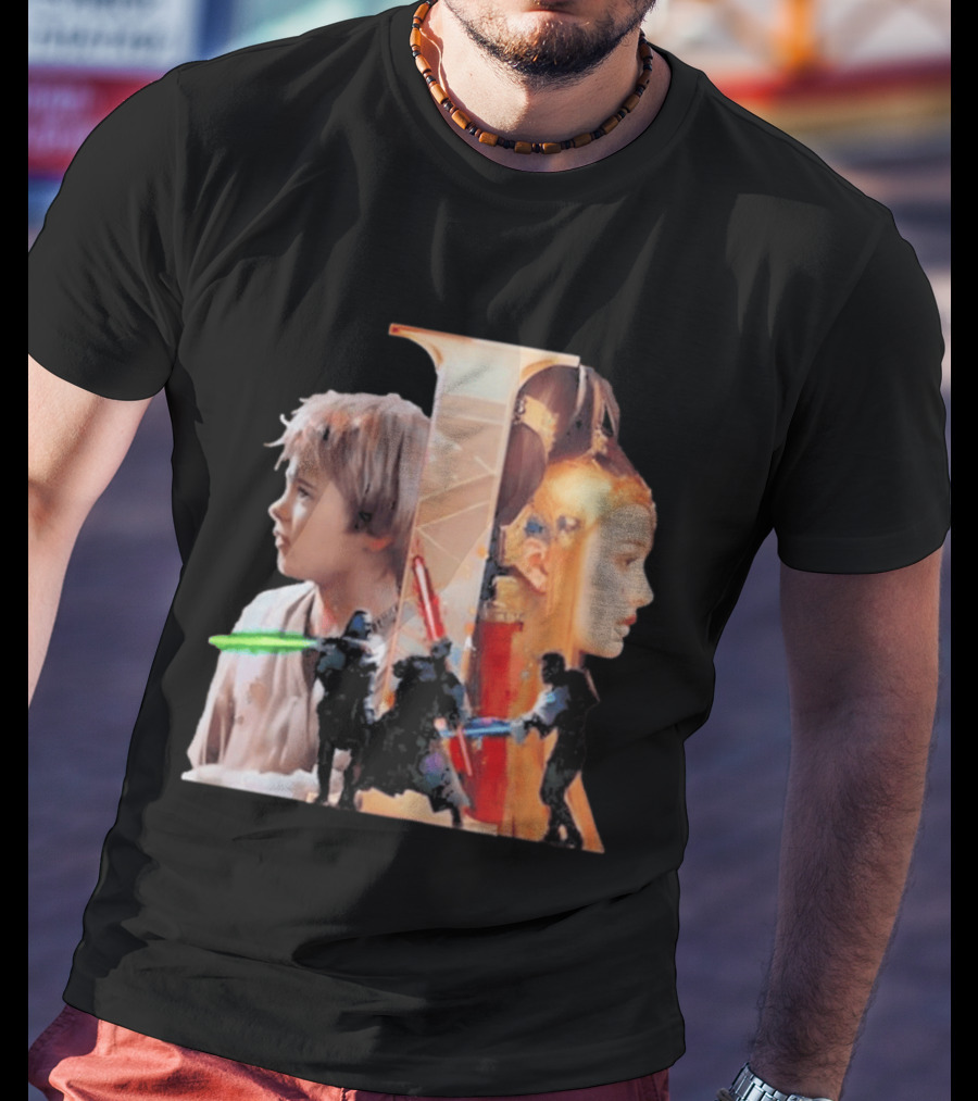 Rebel Scums The Phantom Menace 25th Anniversary Celebration With Iconic Characters And Lightsabers T-Shirt