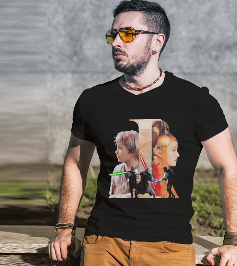 Rebel Scums The Phantom Menace 25th Anniversary Celebration With Iconic Characters And Lightsabers T-Shirt