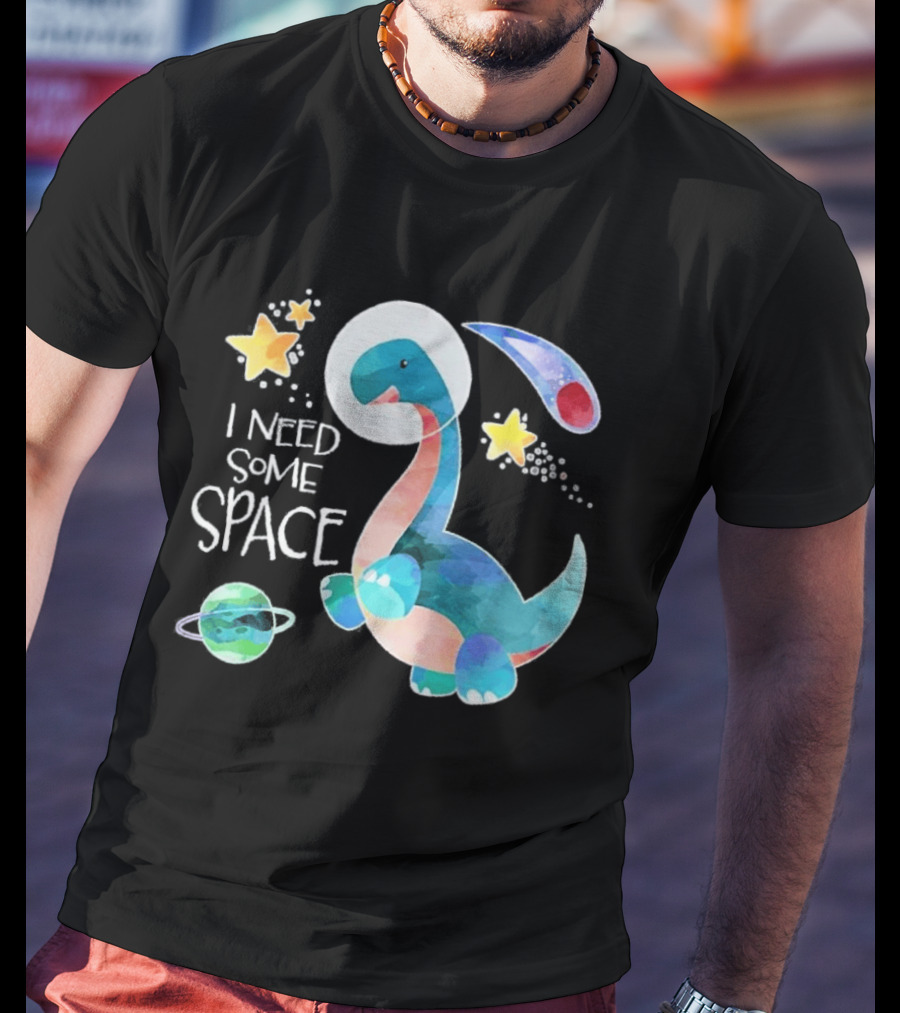I Need Some Space Dinosaur Astronaut With Stars Planet Youth T-Shirt
