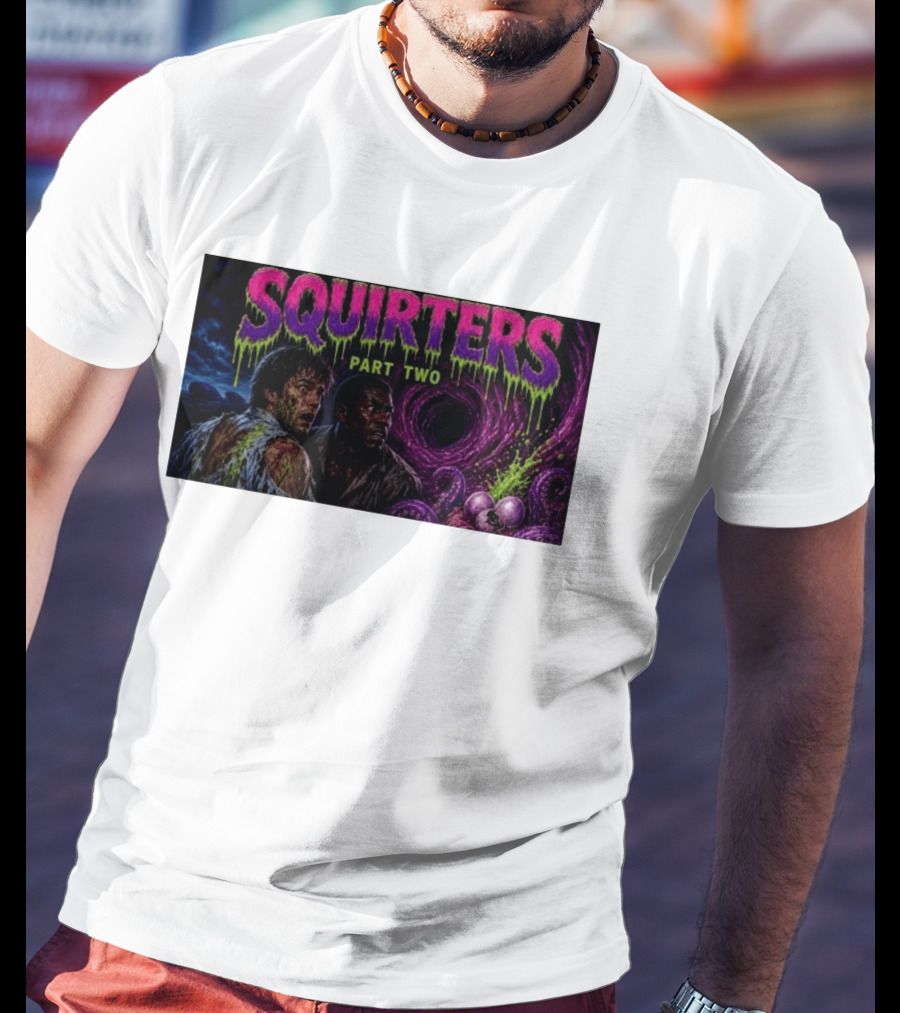 Squirters Part Two 1980s Horror Creature Scene T-Shirt