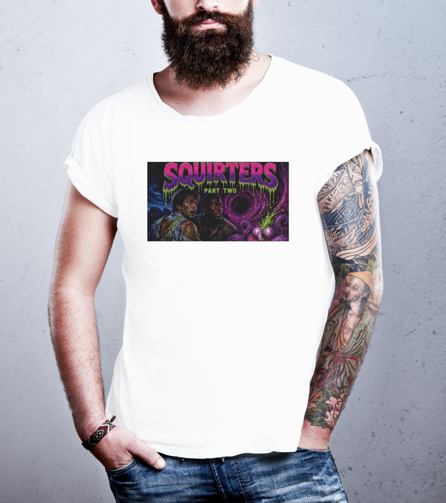 Squirters Part Two 1980s Horror Creature Scene T-Shirt