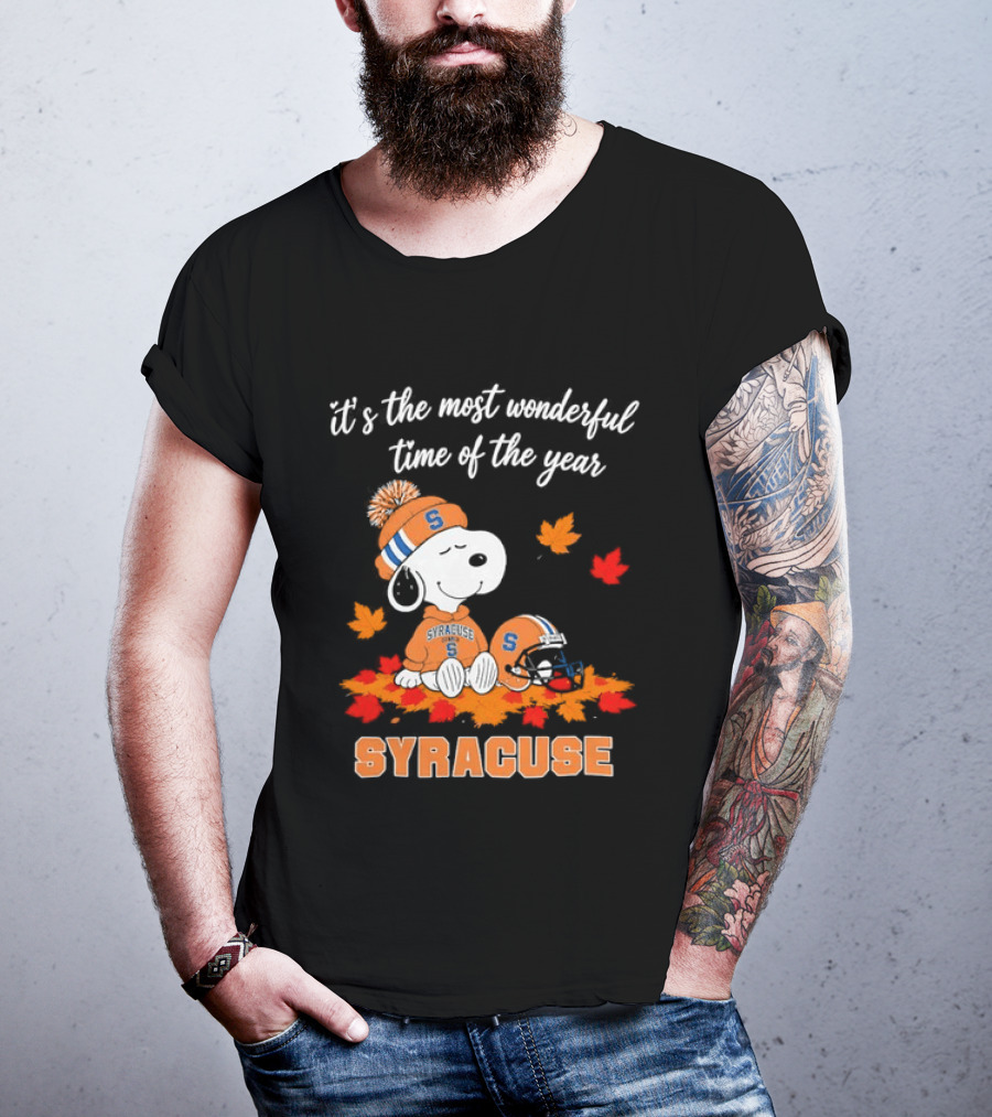 Snoopy It's The Most Wonderful Time Of The Year Syracuse T-Shirt