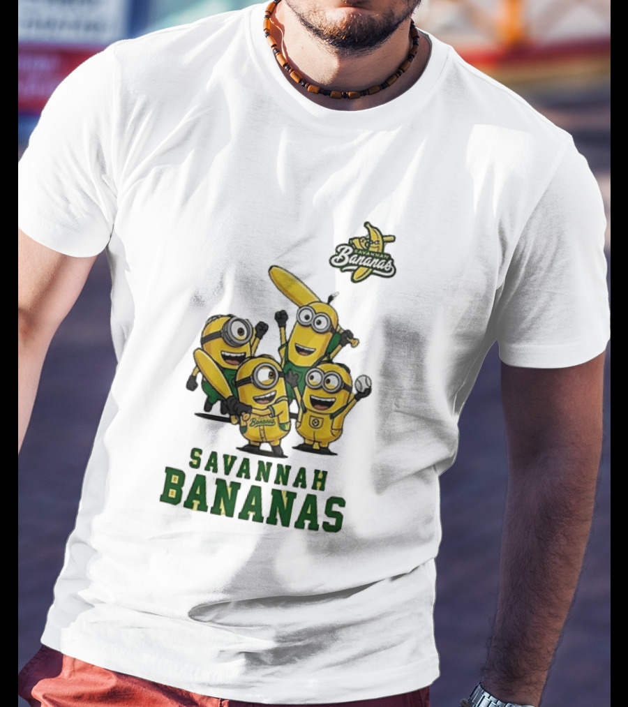 Minions Savannah Bananas Baseball Team Banana Ball Characters T-Shirt