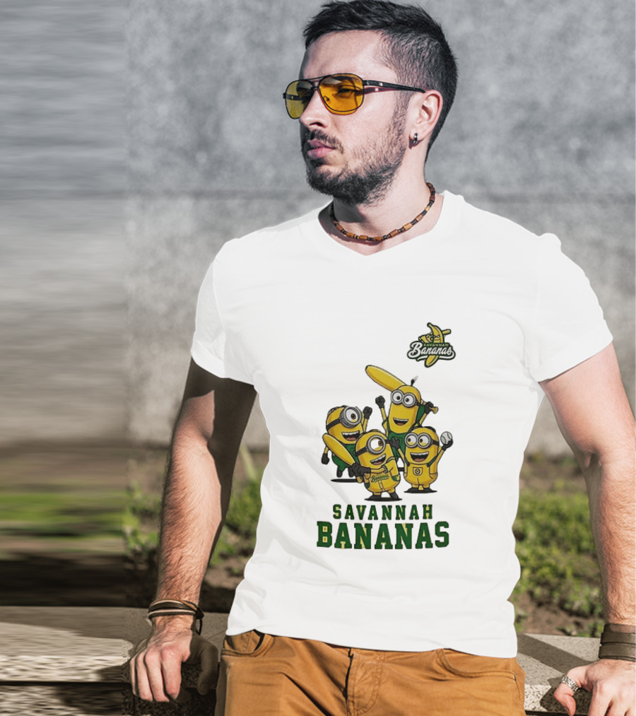 Minions Savannah Bananas Baseball Team Banana Ball Characters T-Shirt