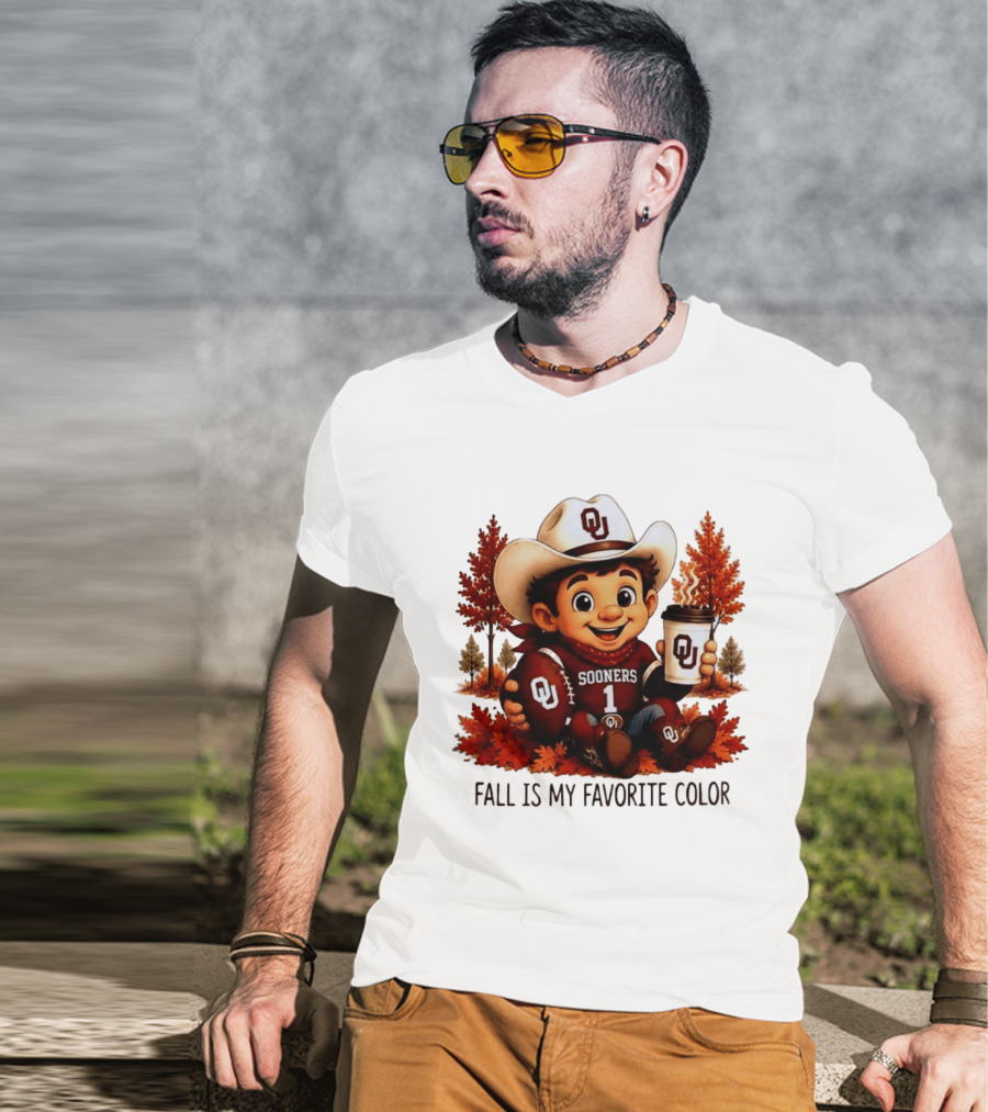 Oklahoma Sooners Fall Is My Favorite Color OU Sooners Football Autumn T-Shirt