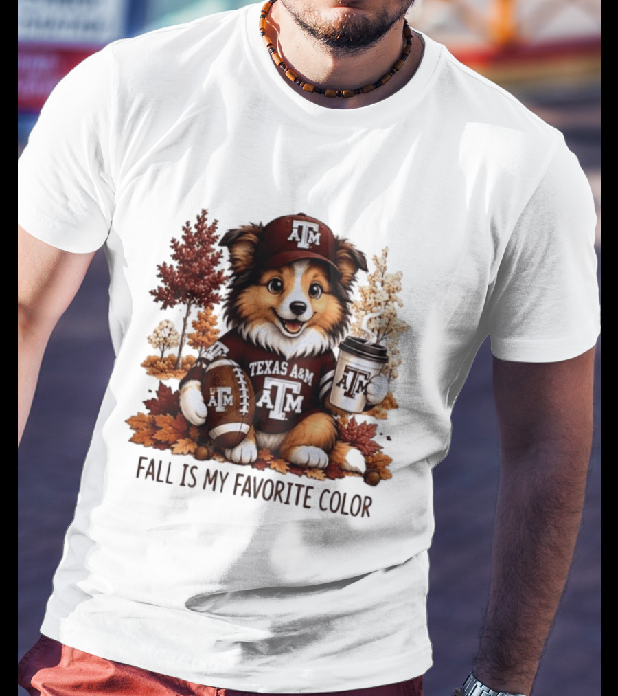 Texas A&M Dog Fall Is My Favorite Color Football Coffee T-Shirt