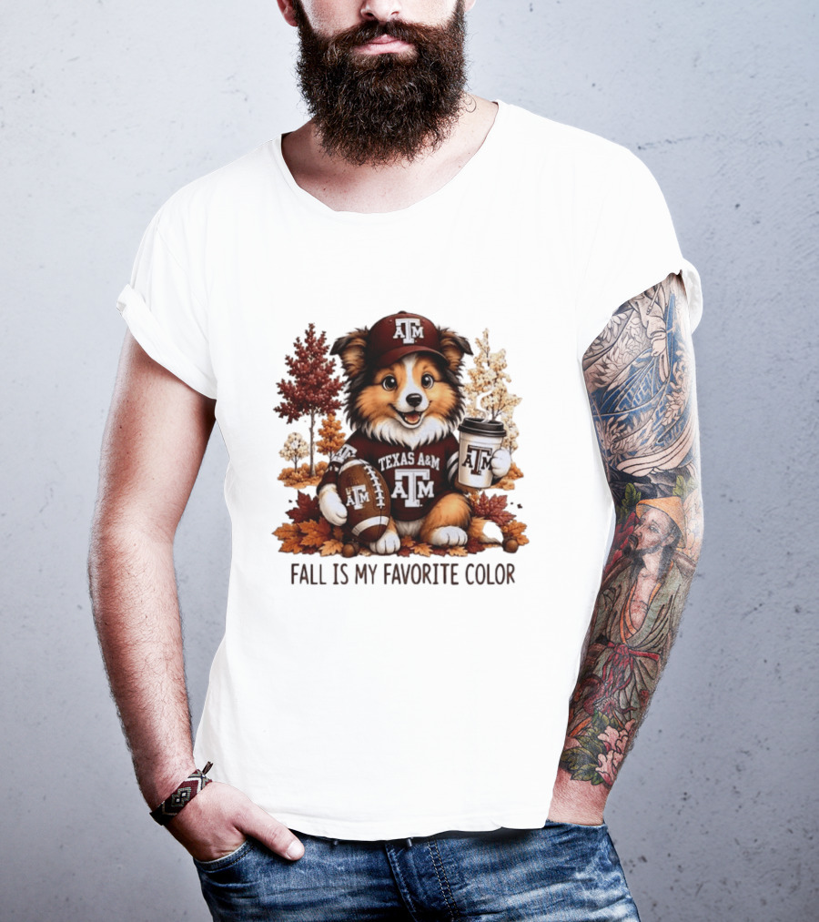 Texas A&M Dog Fall Is My Favorite Color Football Coffee T-Shirt