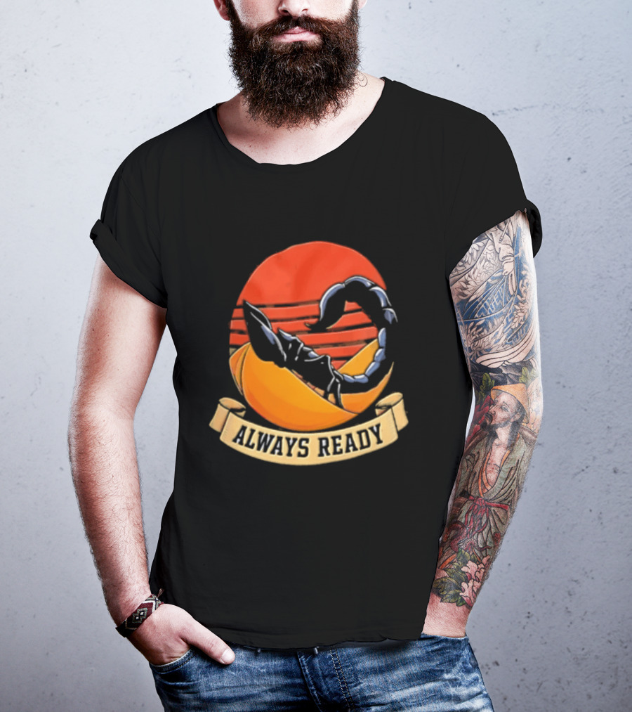 Always Ready Scorpion Desert Sunset Ribbon T-Shirt