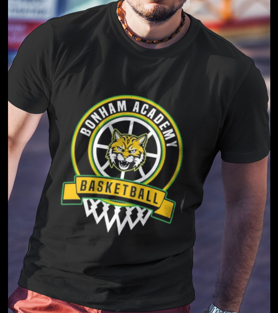 Bonham Academy Basketball Wolf T-Shirt