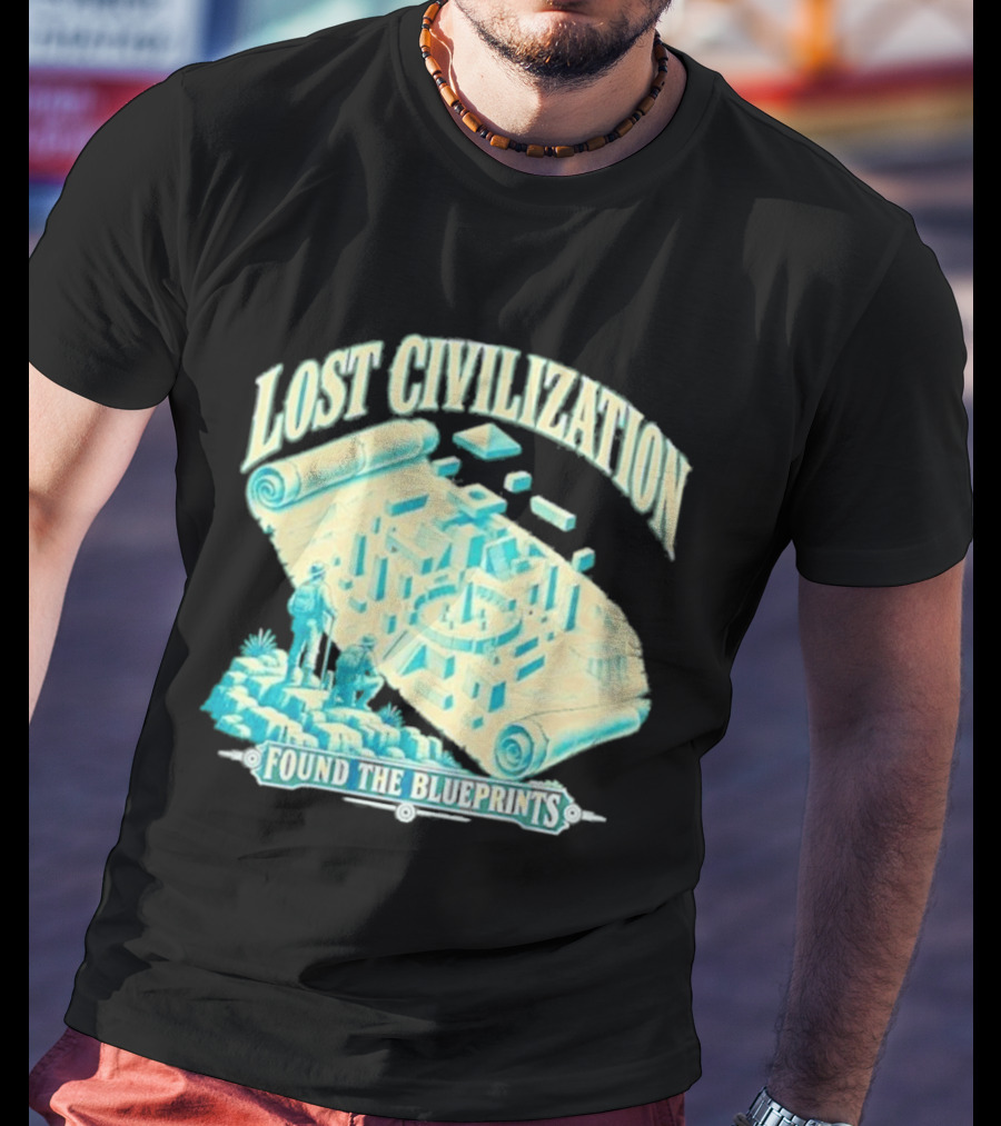 Lost Civilization Ancient Exploration Found Blueprints T-Shirt