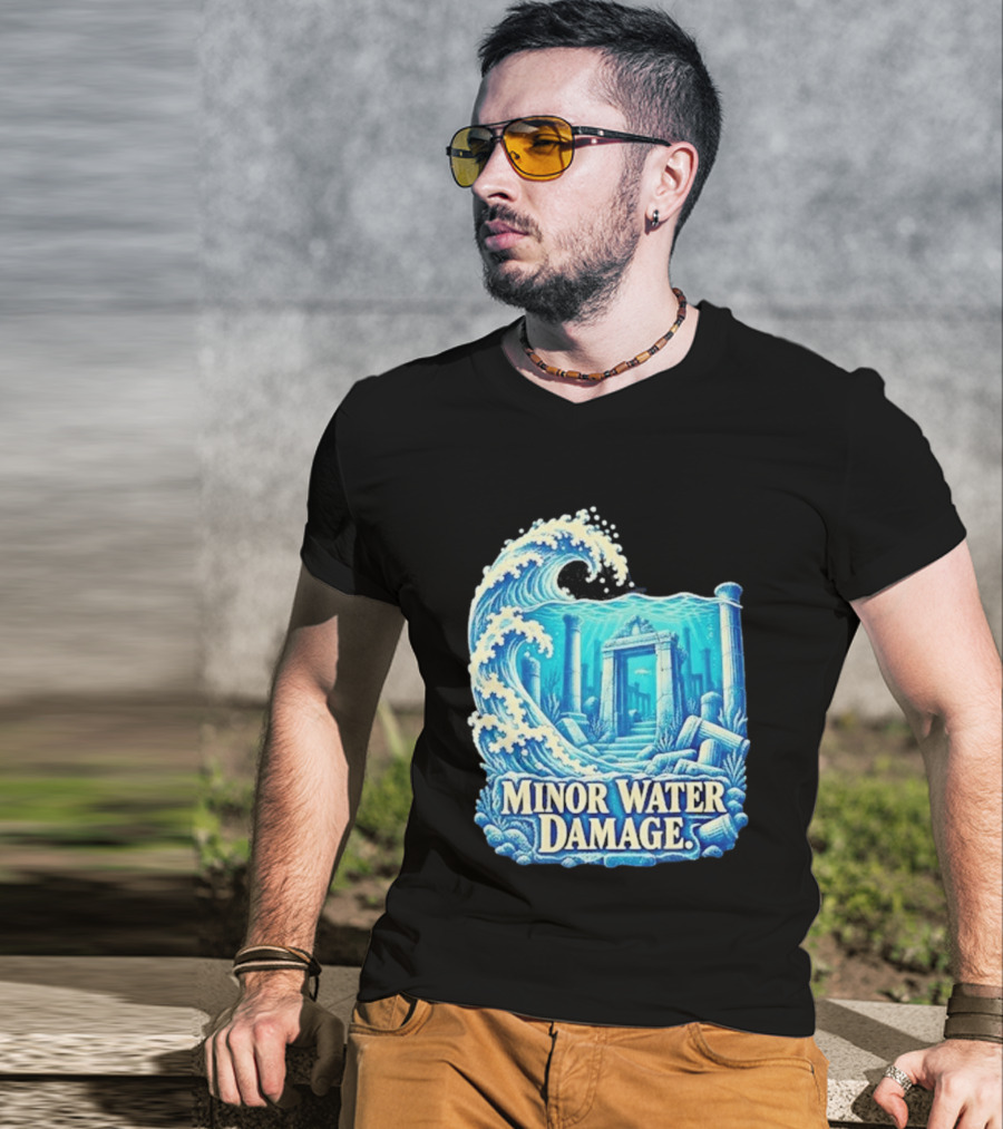 Minor Water Damage Ancient Architecture Underwater Ruins T-Shirt
