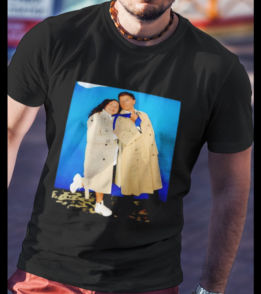 Misha Collins Castiel Supernatural Photo Trench Coat And Tie T-Shirt