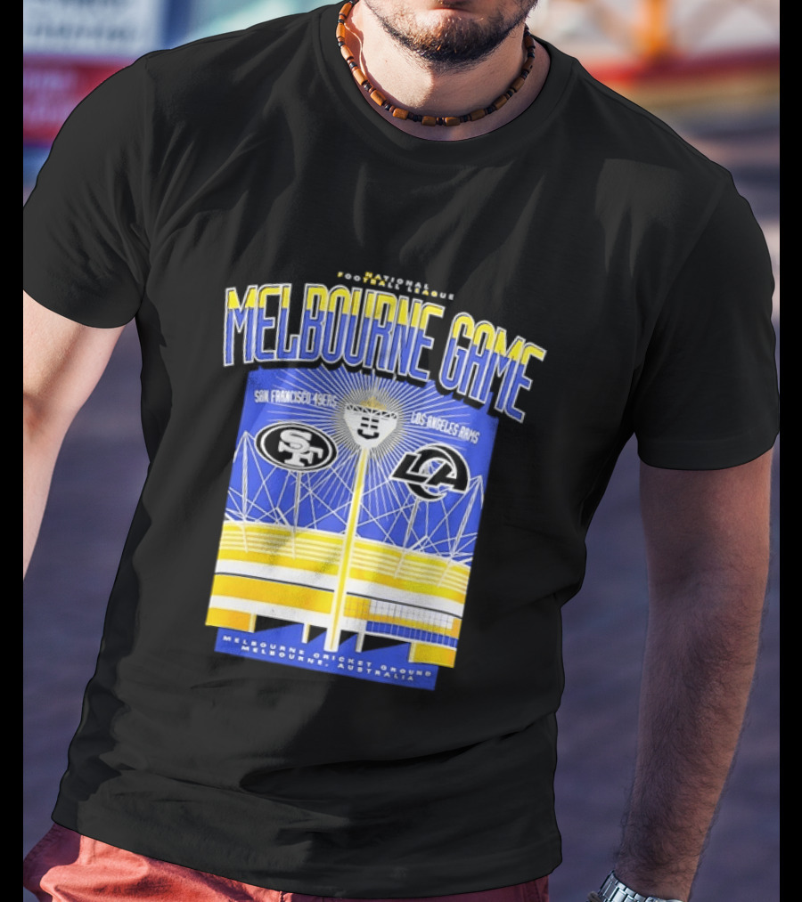Melbourne Game San Francisco 49ers Vs Los Angeles Rams Melbourne Cricket Ground Australia T-Shirt