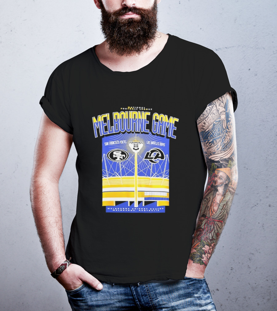 Melbourne Game San Francisco 49ers Vs Los Angeles Rams Melbourne Cricket Ground Australia T-Shirt