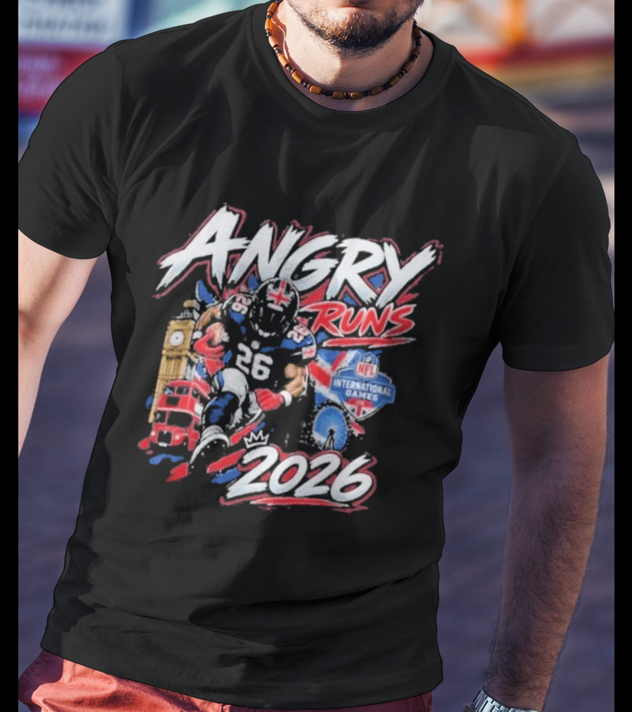 Angry Runs 2026 NFL International Games 56 London T-Shirt