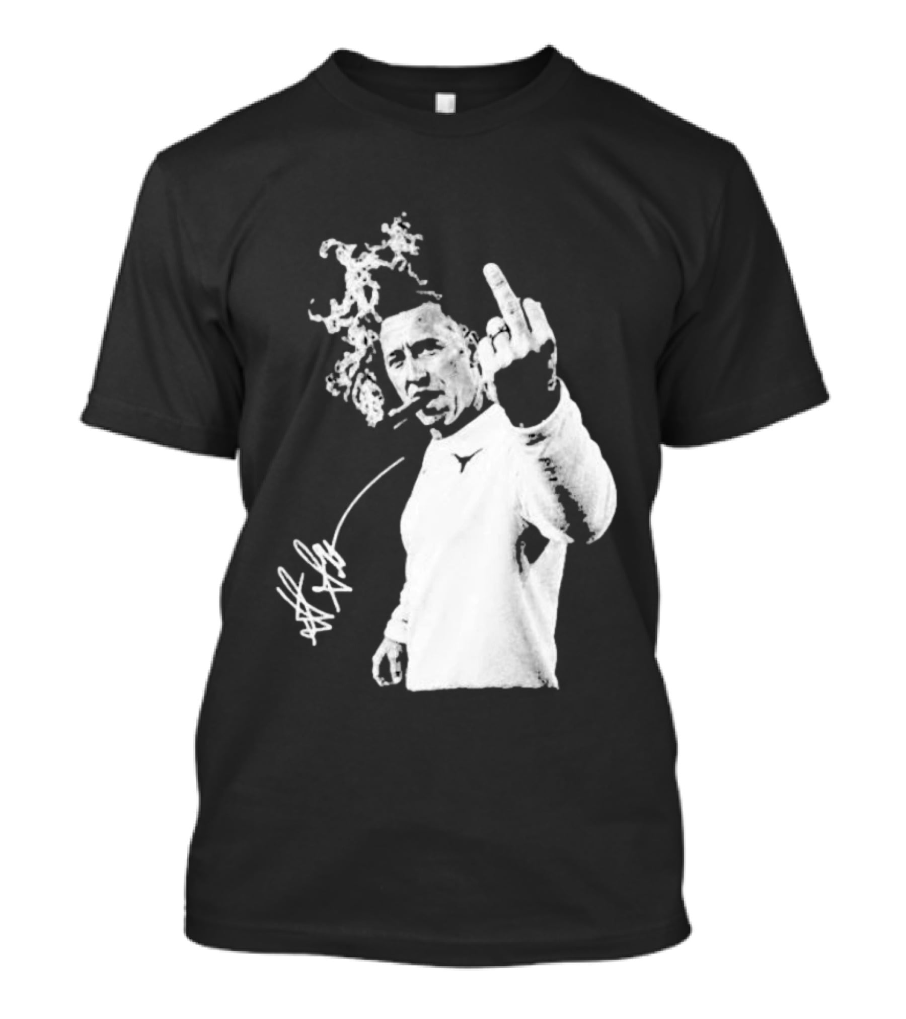 Steve Sarkisian Gesture Smoking Cigar Signature T-Shirt
