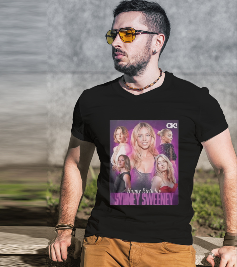 Sydney Sweeney Happy Birthday Celebration OK! Magazine 2026 T-Shirt