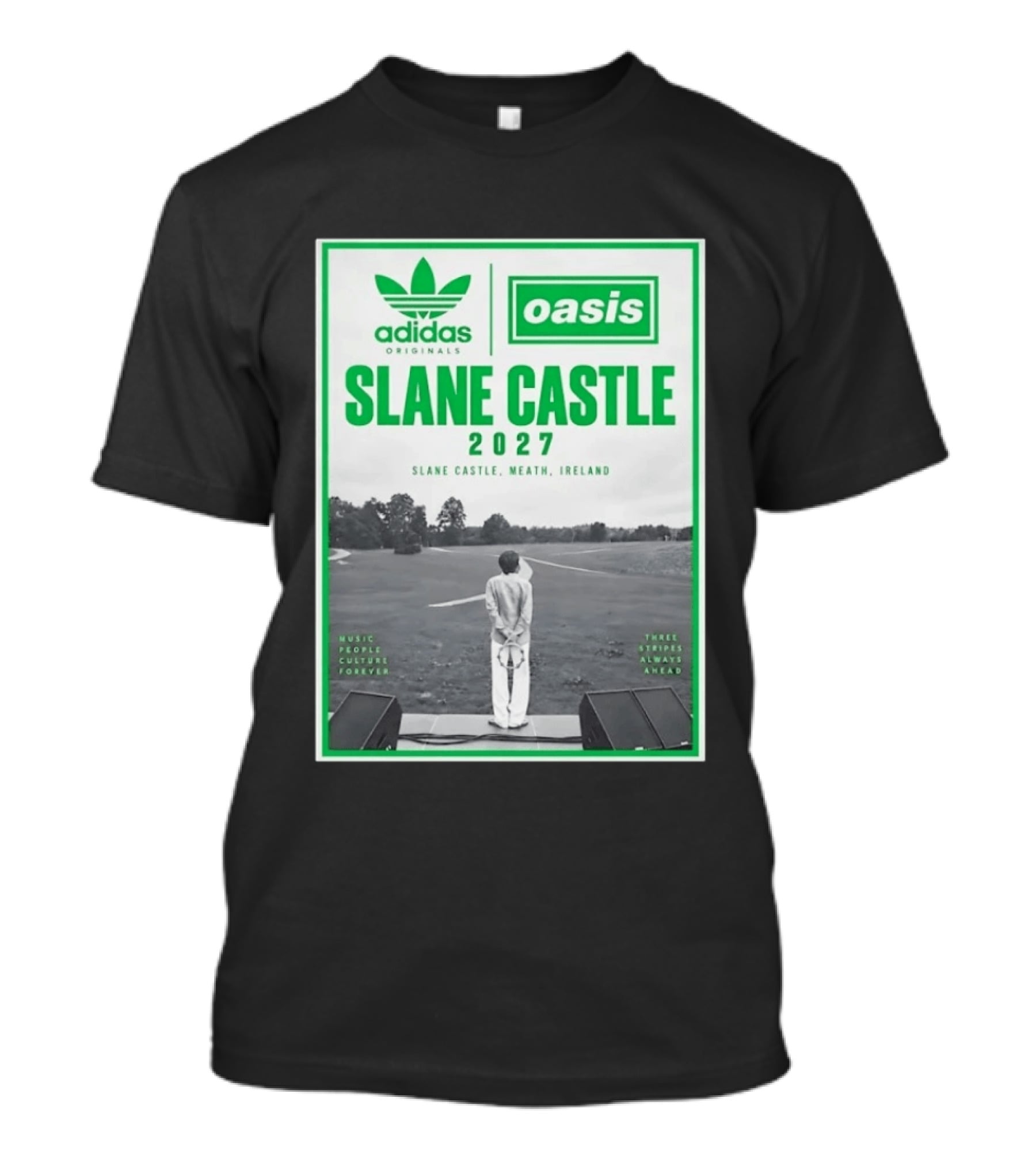 Adidas Originals Oasis Slane Castle 2027 Ireland Music People Culture Forever T-Shirt