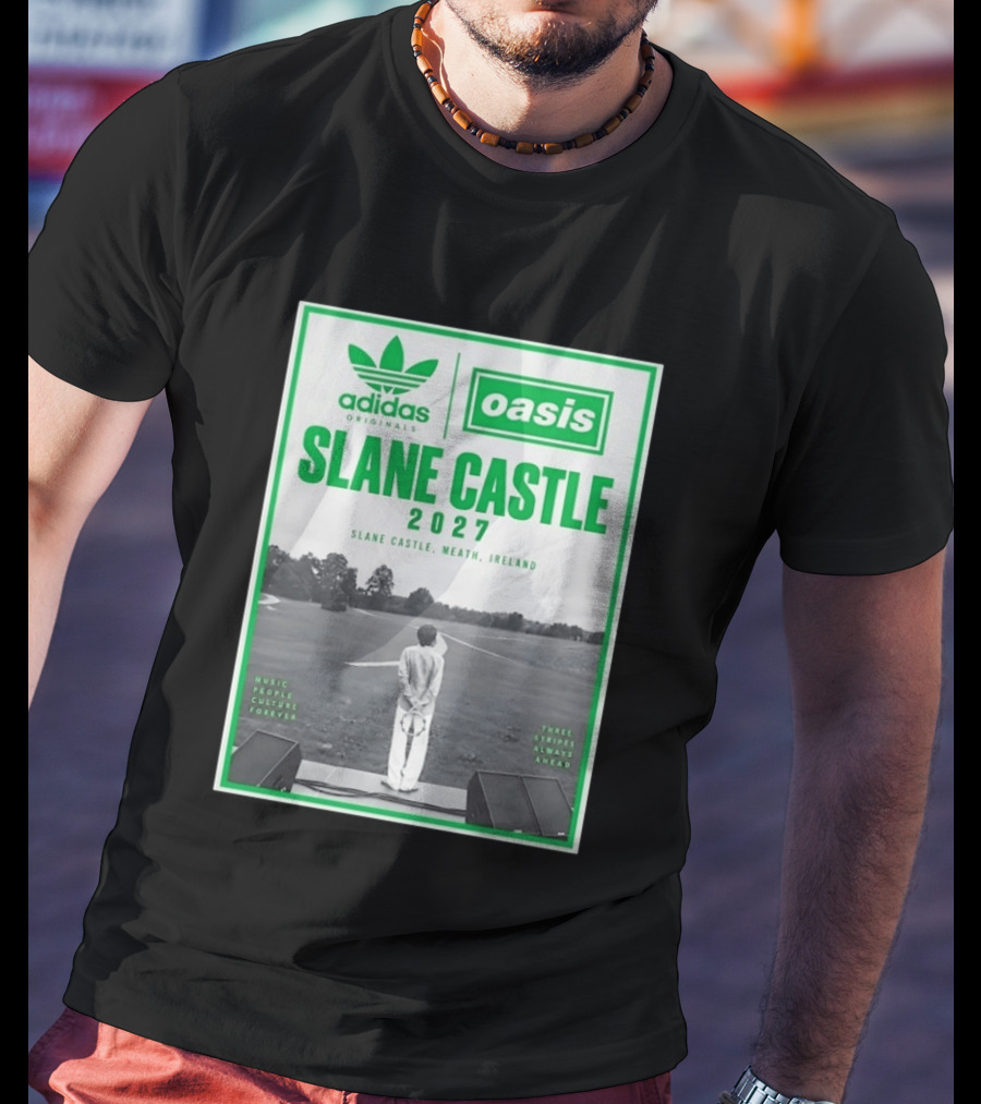 Adidas Originals Oasis Slane Castle 2027 Ireland Music People Culture Forever T-Shirt