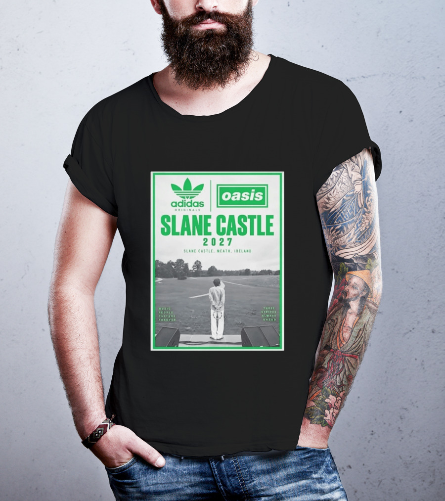 Adidas Originals Oasis Slane Castle 2027 Ireland Music People Culture Forever T-Shirt