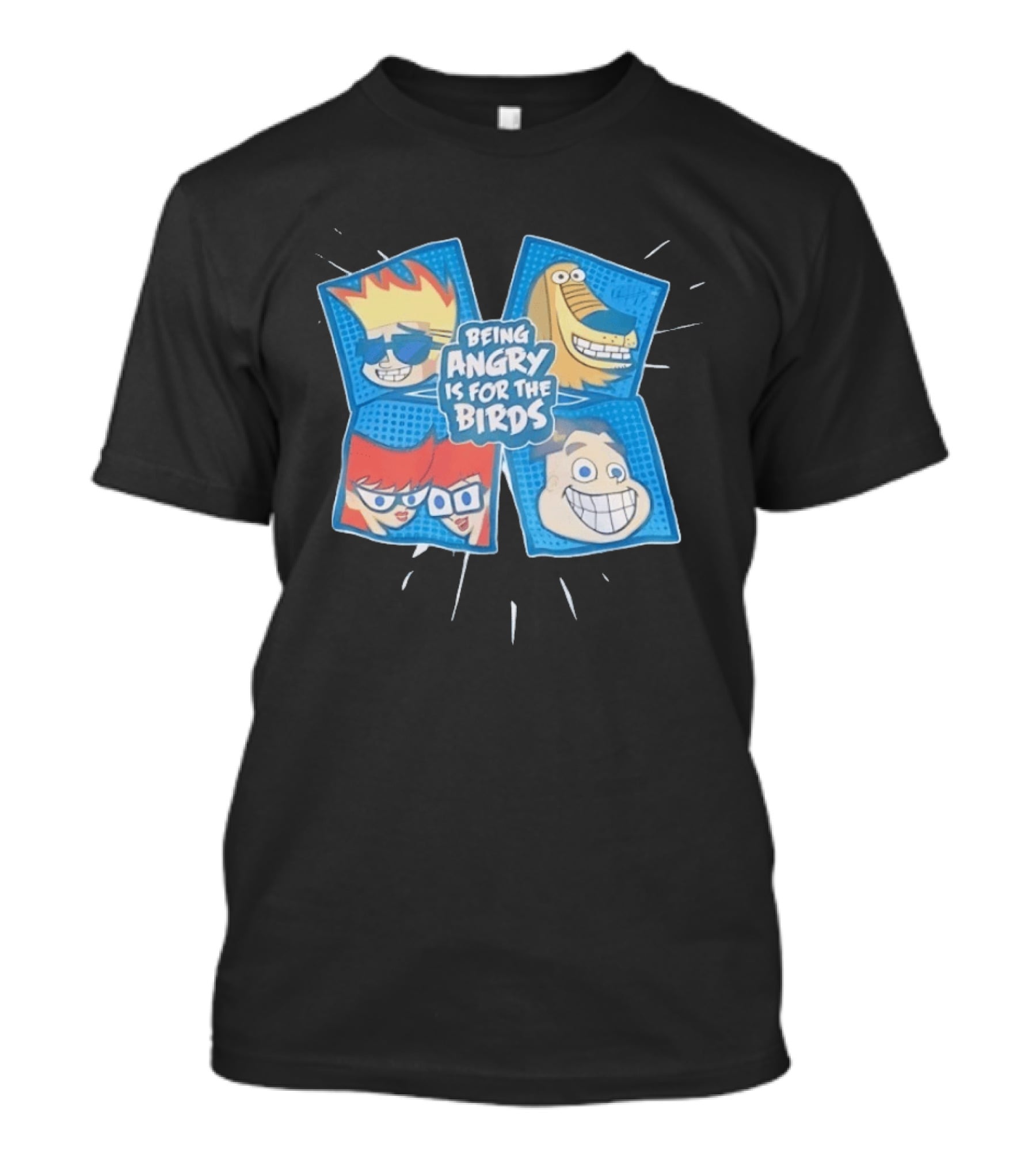 Johnny Test Cartoon Characters Being Angry Is For The Birds T-Shirt