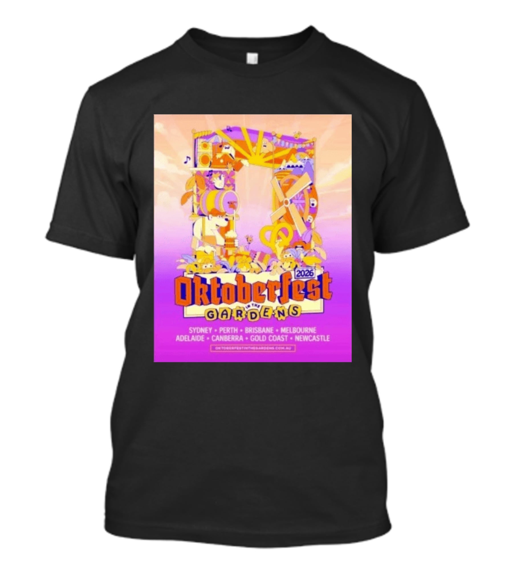 Oktoberfest In The Gardens 2026 Australian Tour Sydney Perth Brisbane Melbourne Adelaide Canberra Gold Coast Newcastle T-Shirt