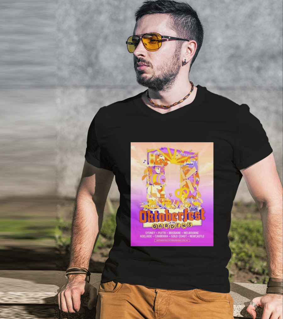 Oktoberfest In The Gardens 2026 Australian Tour Sydney Perth Brisbane Melbourne Adelaide Canberra Gold Coast Newcastle T-Shirt