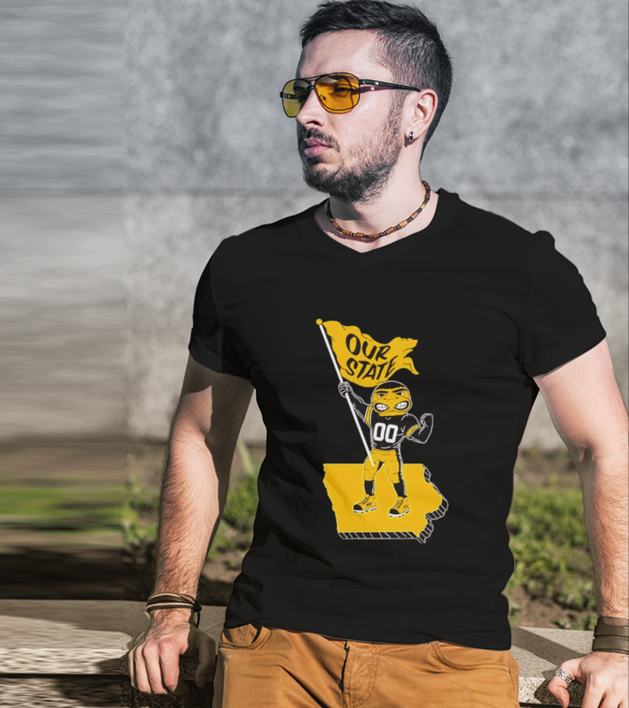 Our State Flag Iowa Beat Iowa State Sports Mascot Victory T-Shirt