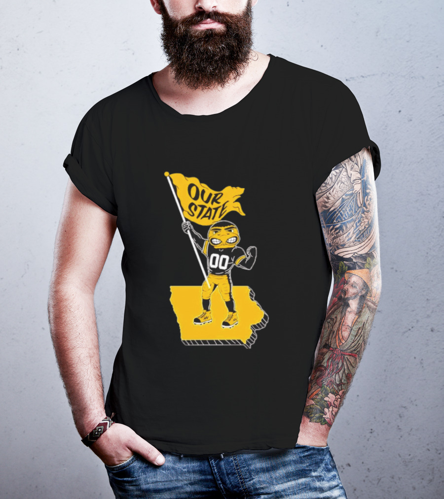 Our State Flag Iowa Beat Iowa State Sports Mascot Victory T-Shirt
