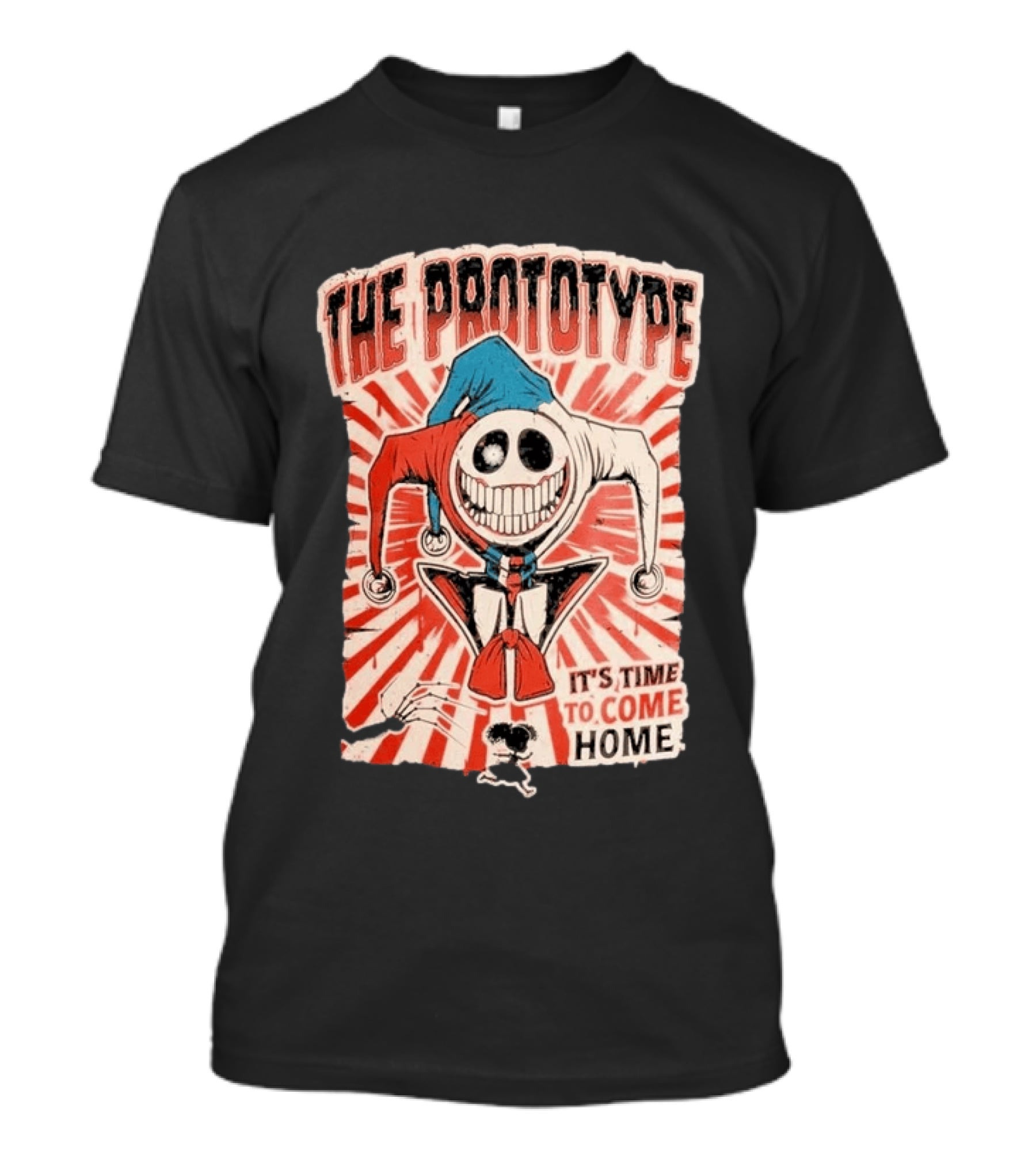 The Prototype It's Time To Come Home Jester Skull Red Blue Suit T-Shirt
