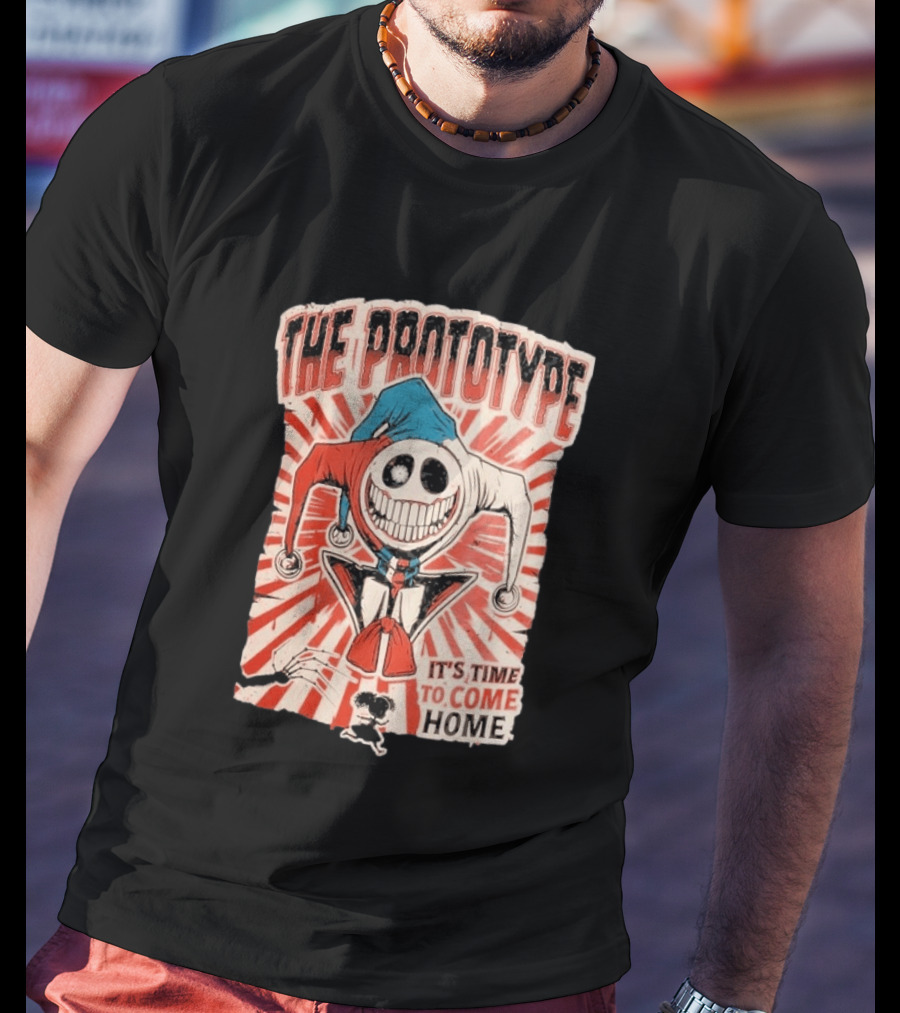 The Prototype It's Time To Come Home Jester Skull Red Blue Suit T-Shirt