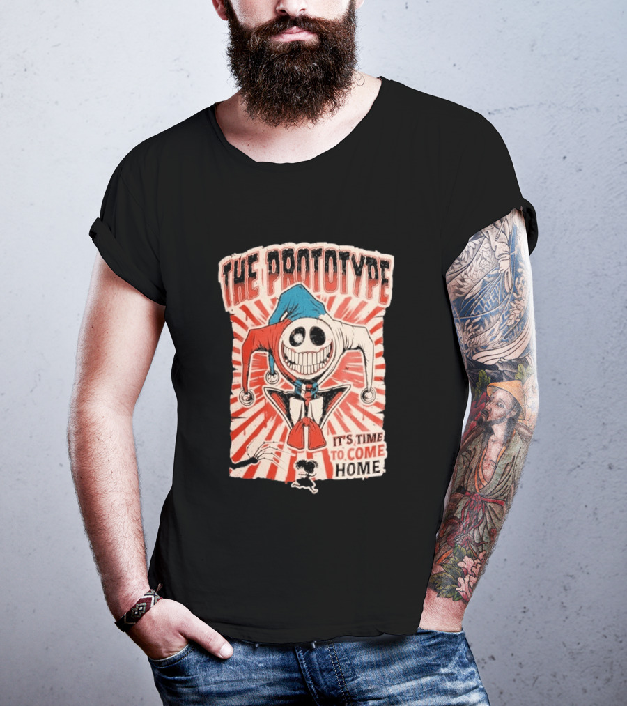 The Prototype It's Time To Come Home Jester Skull Red Blue Suit T-Shirt