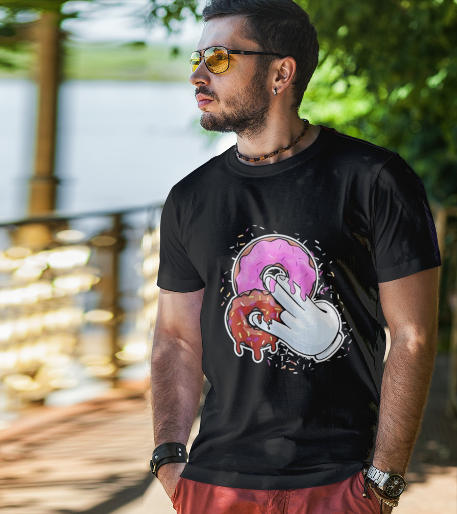 Two In The Pink One In The Stink Donut Gesture Sprinkles T-Shirt