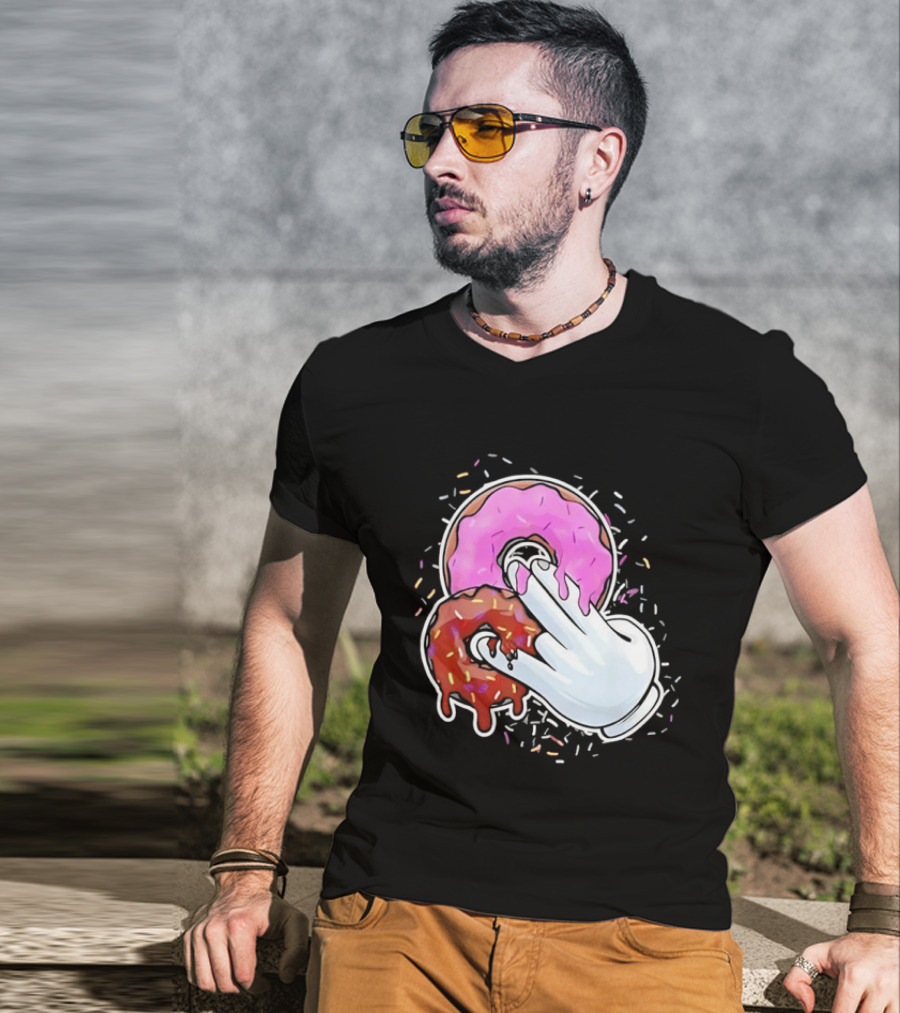 Two In The Pink One In The Stink Donut Gesture Sprinkles T-Shirt