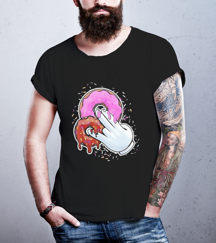 Two In The Pink One In The Stink Donut Gesture Sprinkles T-Shirt