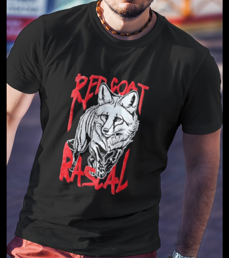 Red Coat Rascal Distressed Running Fox T-Shirt