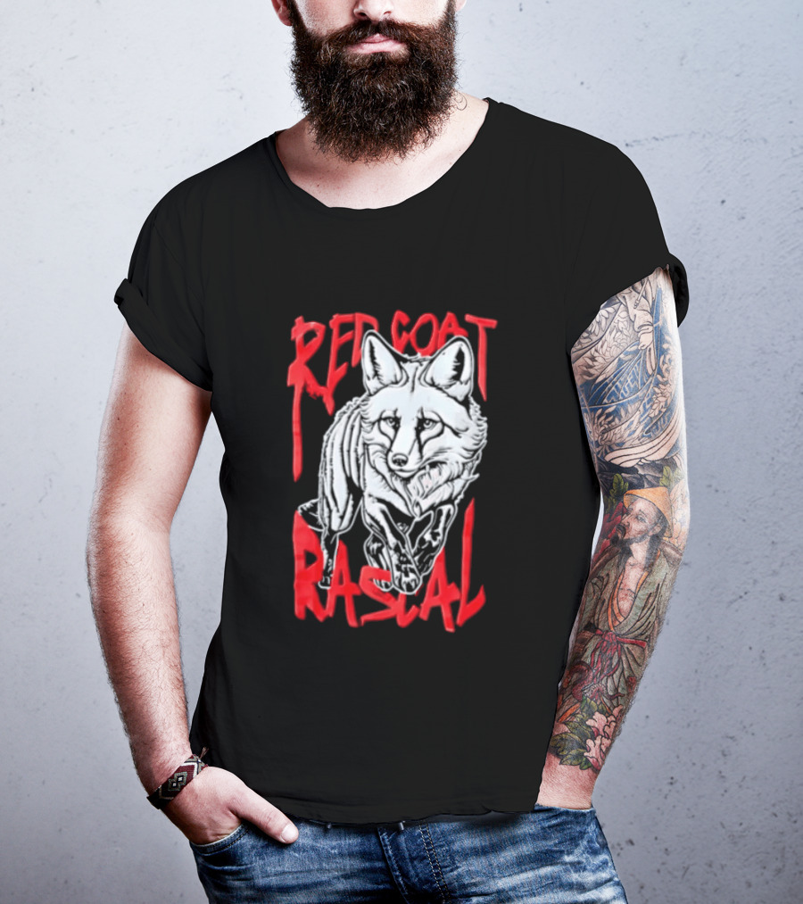 Red Coat Rascal Distressed Running Fox T-Shirt