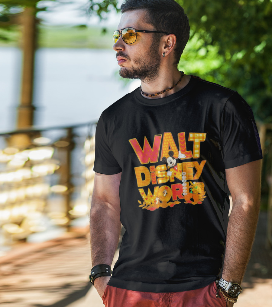 Walt Disney World Mickey Mouse Pluto Disney Characters Fall T-Shirt