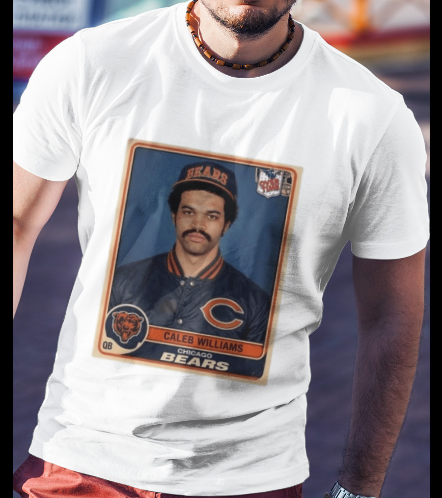 Caleb Williams Chicago Bears QB Vintage Football Card T-Shirt